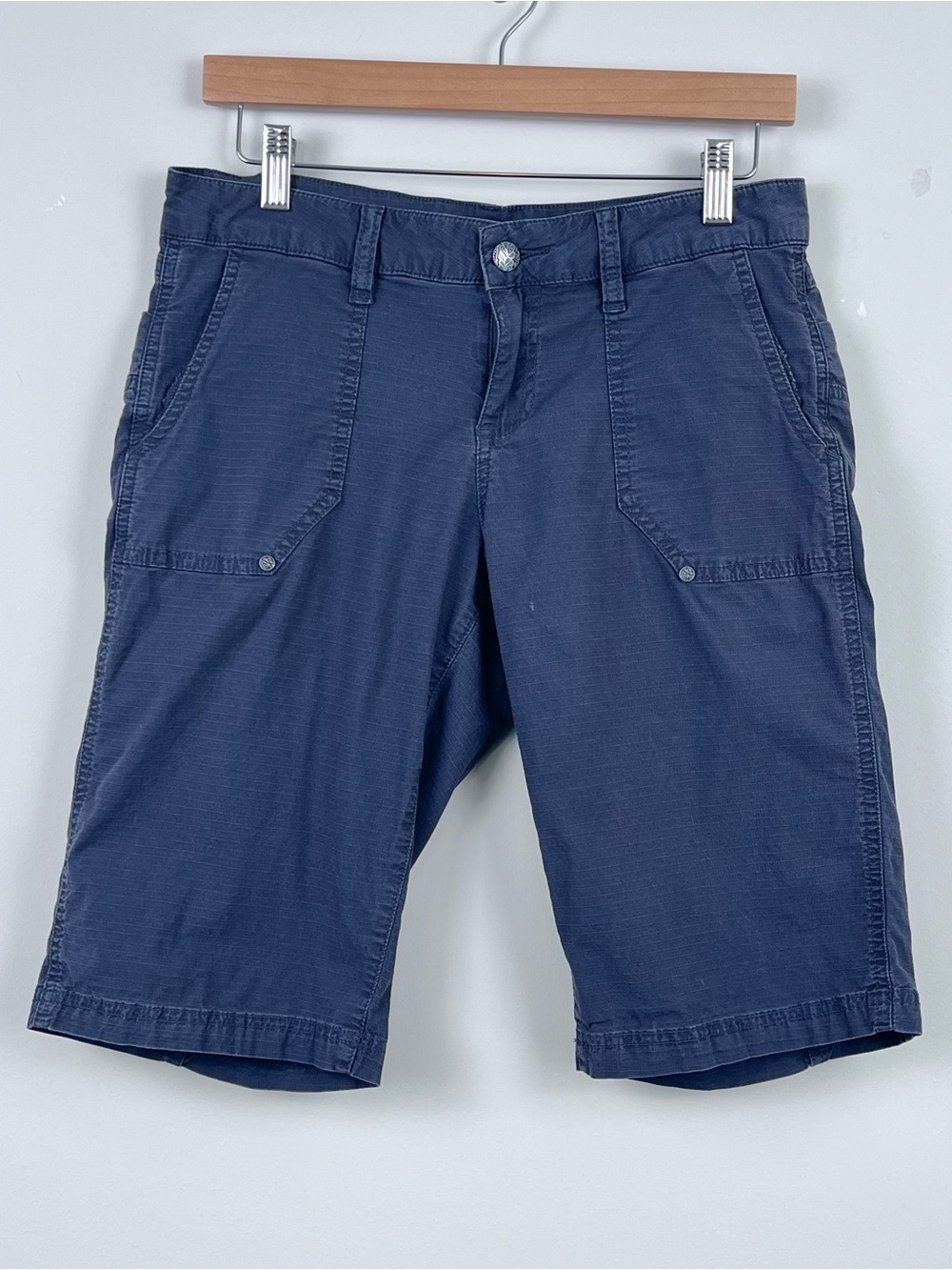 Prana Women's Blue Larissa Knicker Blue Ripstop Hiking Shorts W4LARI115 Size 6